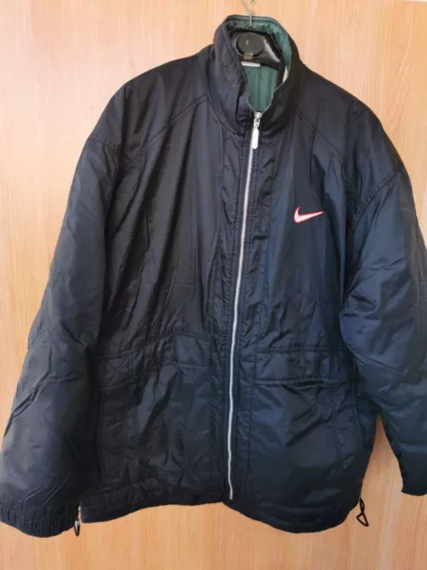 Vintage 1990s Nike Bomber Puffer Jacket Black