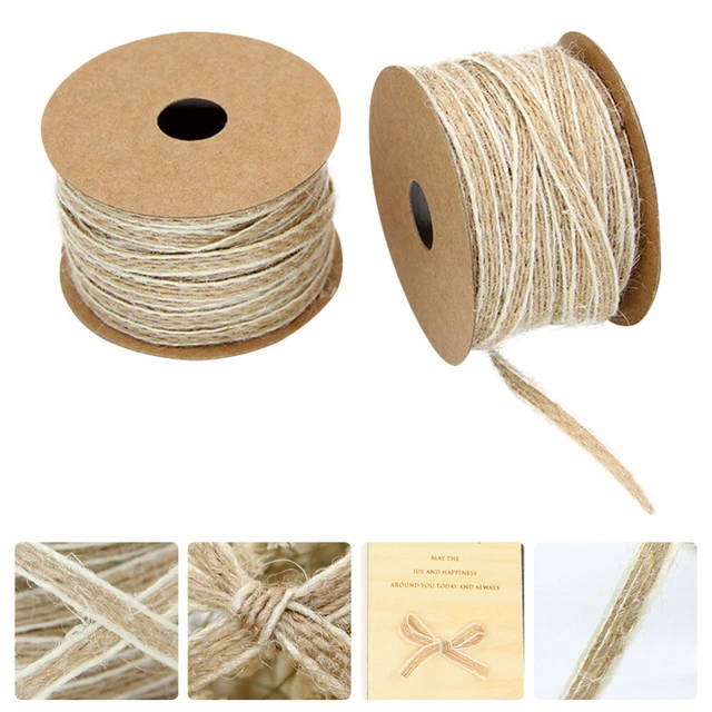 2PCS christmas tree ribbons Verpackung Bänder Ripsband Sackleinen Seil Band Weih