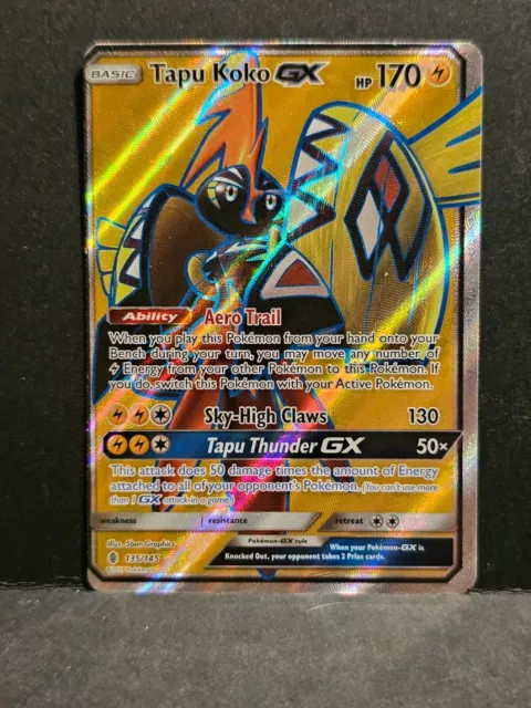 Pokemon - Tapu Koko-GX - 135/145 - Full Art Ultra Rare - Sun & Moon:  Guardians Rising