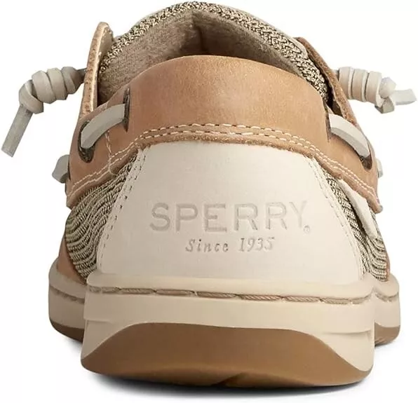Women's Sperry Top Sider Rosefish Boat Shoes Memory Foam Linen / Oat Size 9