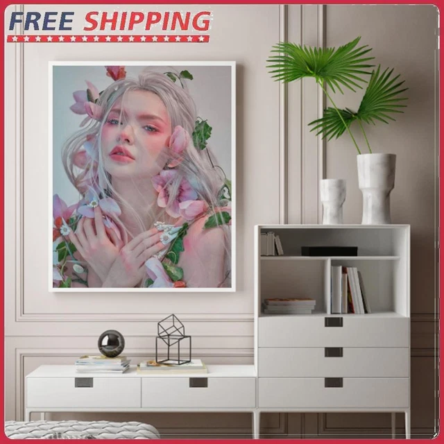 Paint By Numbers Kit DIY Flower Fairy Hand Oil Art Picture Craft Home Wall Decor