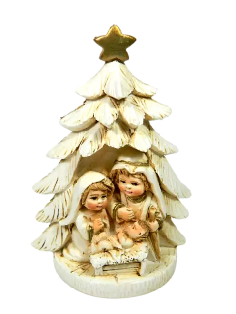 Natività nell'Albero di Natale Cm 3x7x10h - Presepe per Lavoretti Sacra Famiglia