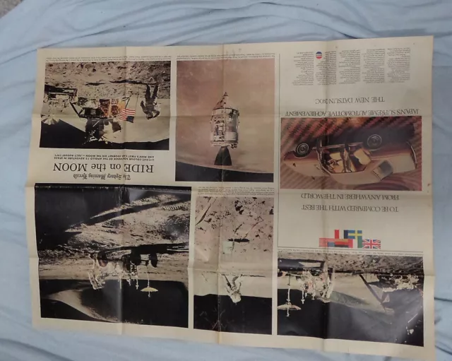 #T40. 1971 Newspaper Supplement  - Apollo 15, Moon Car Journey