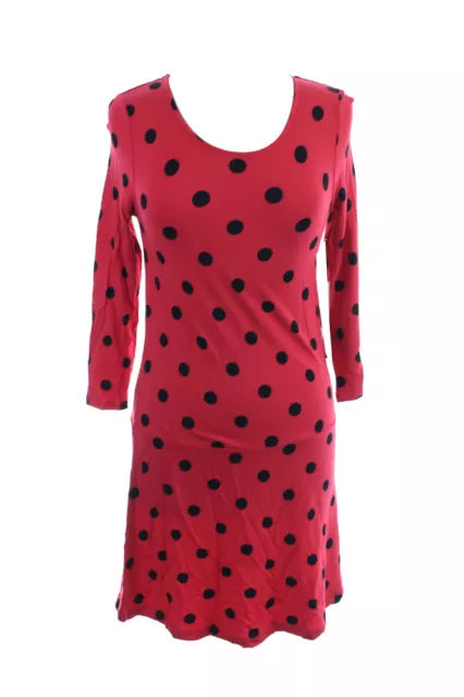 Kensie New Rouge Combo Polka-Dot Printed Dress XS $89