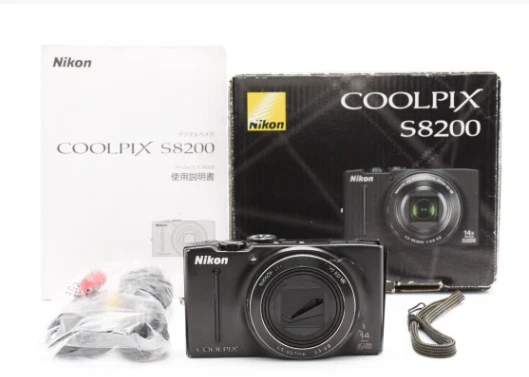 NIkon COOLPIX S8200 ブラック　動作確認済 NIKON COOLPIX S8200 Black Digital Camera 16.1MP Compact 14x