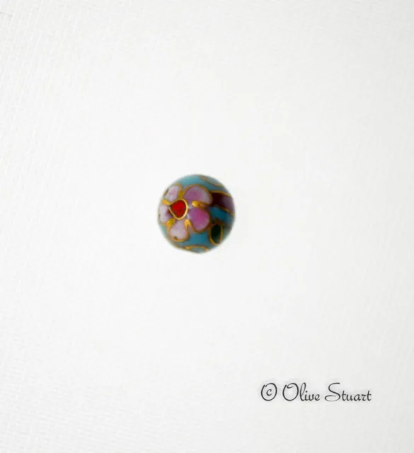 Oriental Cloisonne Beads Loose 8mm 3