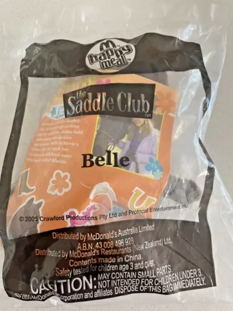 McDonalds Happy Meal toy The SADDLE CLUB Belle vintage 2005 new NIP horse