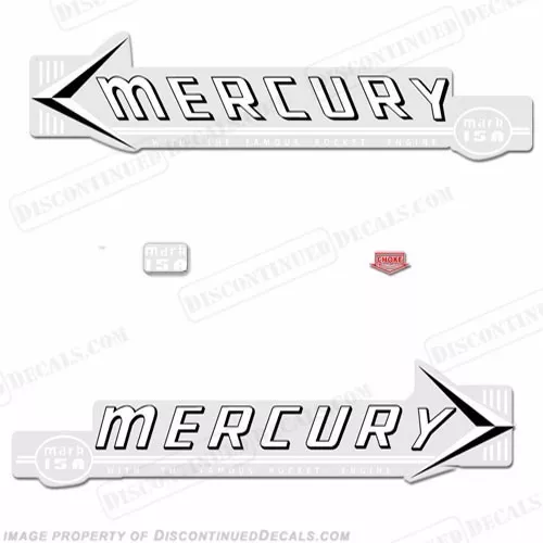 Fits Mercury 1959 Mark 15A MK6A (White) Outboard Decal Kit Reproduction Decals