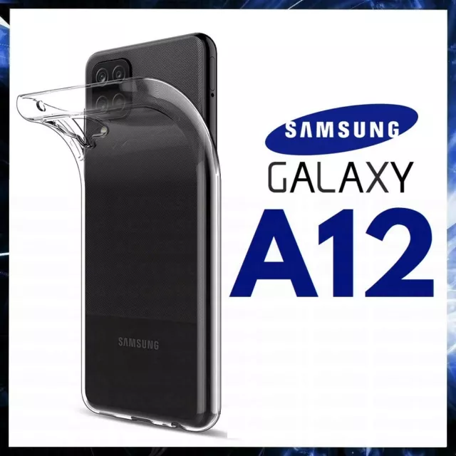 Cover Trasparente Per Samsung Galaxy A12 Custodia Morbida Silicone Tpu Slim A 12