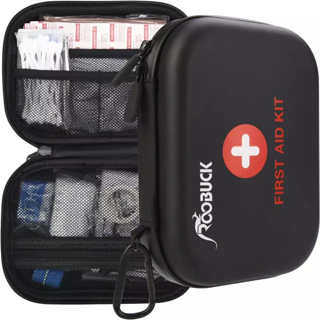 First Aid Kit for Hiking, Backpacking, Camping, Travel, Car & Cycling. with Wate