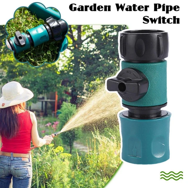 Garden Hose Connector W/Shut-off Valve Water Pipe Quick For Watering X4J9