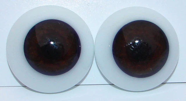 Reborn Dolls Real Glass Flat Back Eyes, Brown - 18 Mm