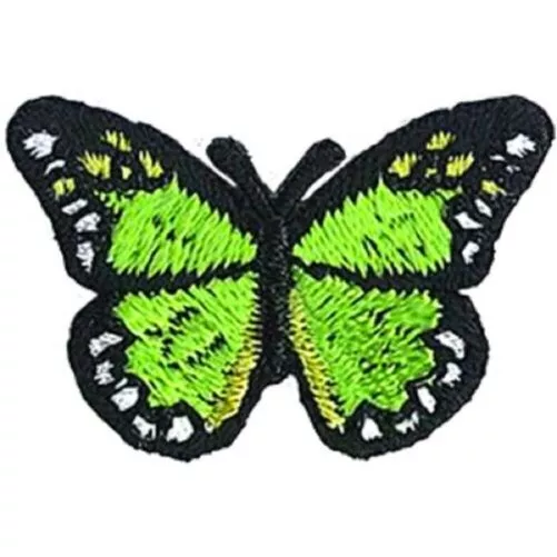 Mariposas - Mini Parche - Costura Termoadhesivo, Original Bordado Obra de Arte -