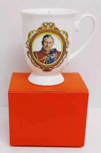 King Charles III Mug Gift Box Fine China Royal Coronation Commemorative Cup