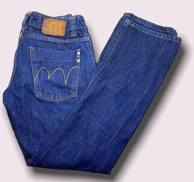 MET Laundry Project Dark Wash Low Rise Denim Straight Womens Jeans Sz 25 09-205