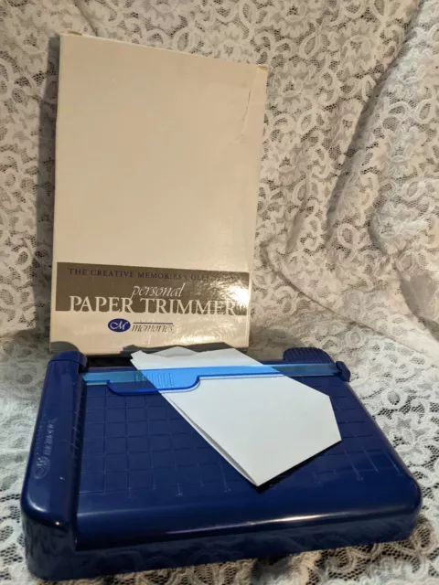 Recortador de fotos/papel personal azul Creative Memories 7" libro de recortes excelente estado