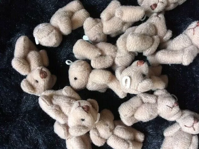 Miniatur Handgefertigte Niedliche Gelenkung 4 Cm Teddybären Partytaschen/Puppenhaus 1/12 Grösse