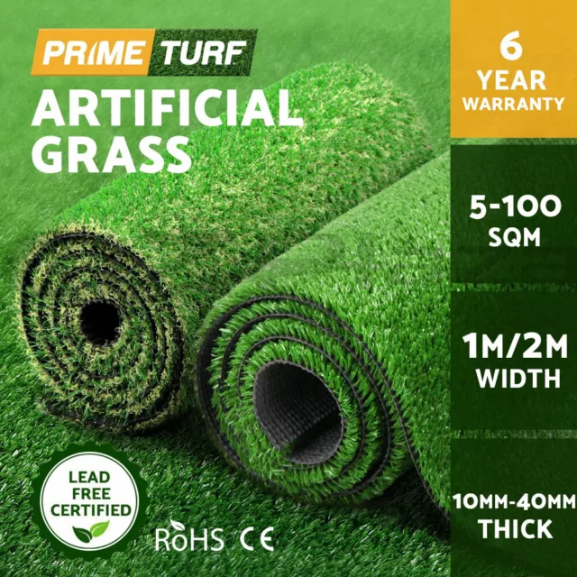 Primeturf Artificial Grass Synthetic 5-100SQM Pegs Turf Plastic Fake Lawn Pin
