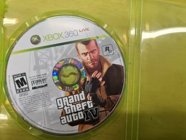 Grand Theft Auto IV Gta 4 Jeu Disque Uniquement Pour Microsoft Xbox 360 Ntsc Non