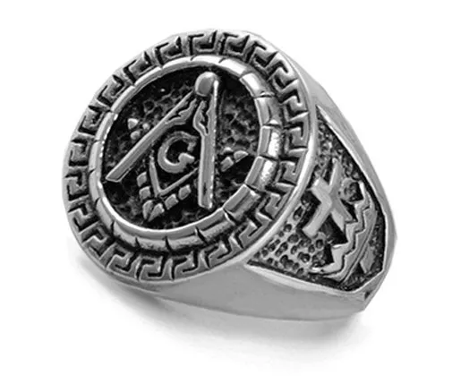 Masonic rings ebay Stainless Steel Masonic Ring with Knights of Templar Crosses.