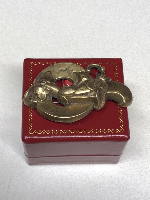 Antique Art Deco/Victorian Gold Filled Ornate Enamel Bar pin brooch Needs repair