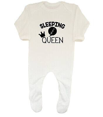 Sleeping Queen Baby Grow Sleepsuit Boys Girls