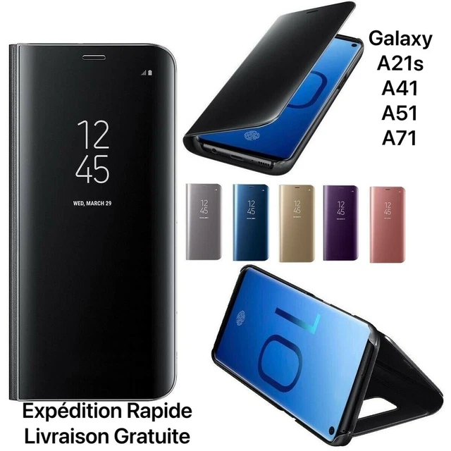 Coque Etui Flip Cover Clear View Protection pour Samsung GALAXY A21s A41 A51 A71 Coque Etui Flip Cover Clear View Protection pour Samsung GALAXY A21s A41 A51 A71