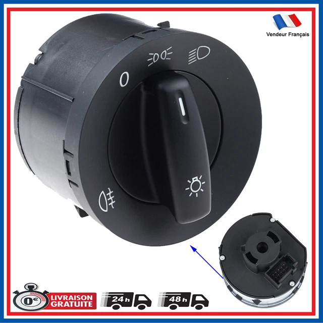 Bouton Commande Interrupteur de réglage des phares 1K0941431BBREH 1K0941431B