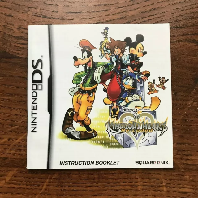 Kingdom Hearts Recoded Re:Coded Nintendo DS Gameboy Instruction Manual Only