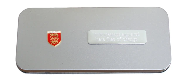 ENGLAND THREE LIONS Mathmatical Geometry Set in Tin 9 Piece Math Set ...