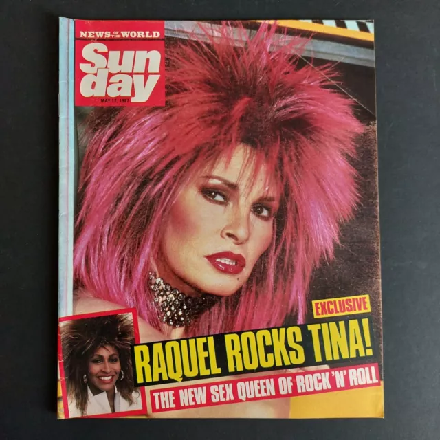 RAQUEL WELCH Dirty Den - RARE News Of The World SUNDAY Magazine (17 MAY 1987)