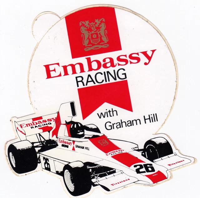 EMBASSY RACING GRAHAM Hill F1 Team 1974 Lola T370 Original Period ...
