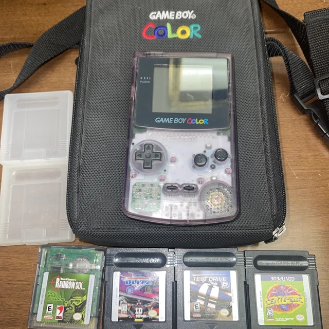 Nintendo Game Boy Color Handheld System CGB-001 Tested WORKS w/ case and 4 games Nintendo Game Boy Color Handheld System CGB-001 Tested WORKS w/ case and 4 games