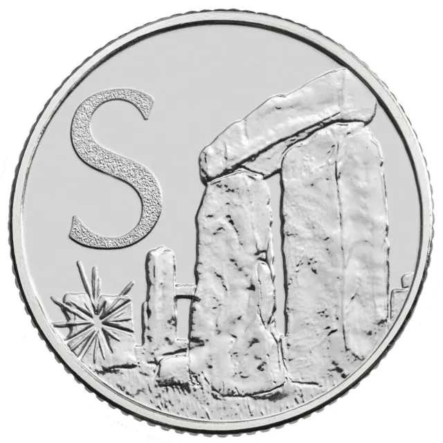 2018 Letter S 10p piece from 10 pence A-Z Alphabet Collection