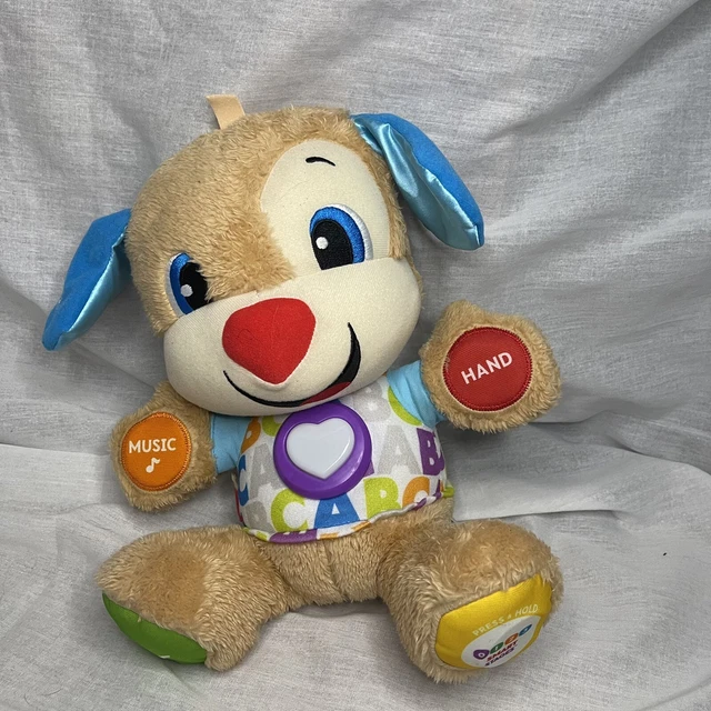 FISHER PRICE LAUGH and Learn Smart Stages Toy Blue Puppy Dog Plush