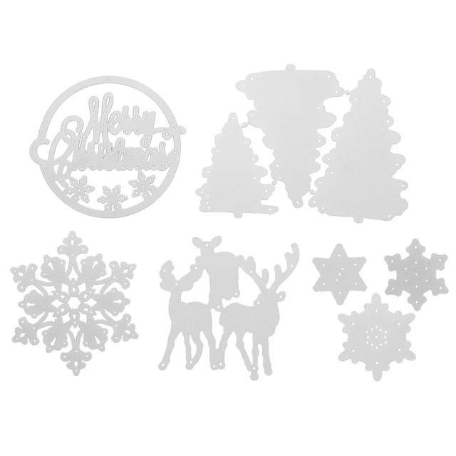 9 Pcs DIY Craft Stencil Metal Template Christmas Die Stencils Crafts Manual
