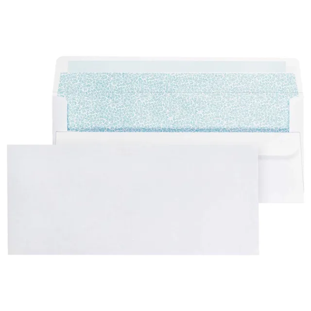 Mead #10 Business Envelope Self Seal Security Tinted, 4-1/8" x 9-1/2", White 100