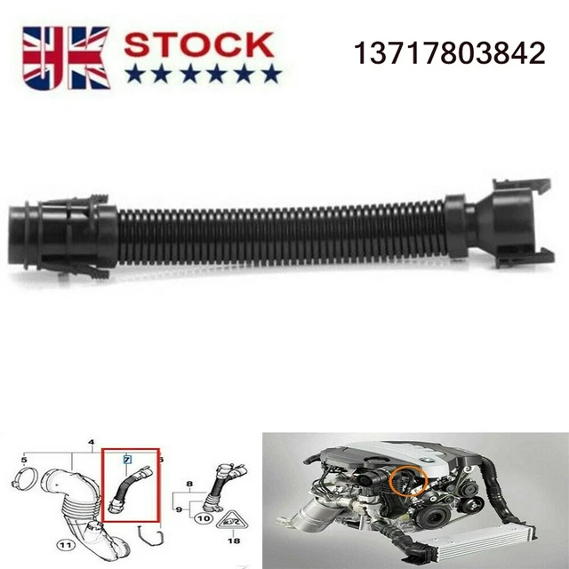 GENUINE BMW AIR Intake Breather Pipe Hose Rocker/Cam Cover N47/N57