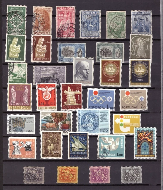 PORTUGAL    Großes  Lot    34  Stück  gestempelt teilw. auch nach 1945