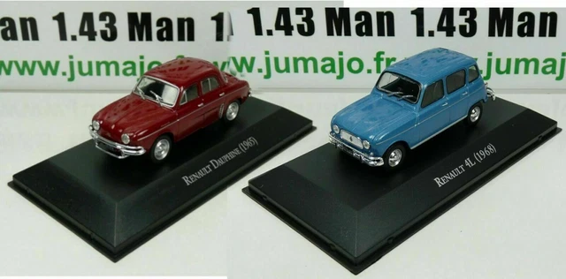 LOT 2 Voiture 1/43 SALVAT Autos Inolvidables : Renault 4L et Dauphine