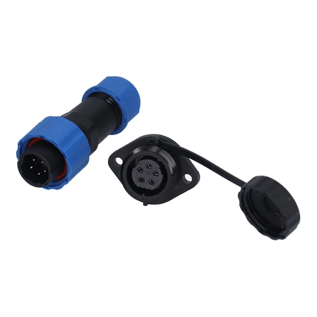 (250 V 5A)) 16 mm spina connettore aviazione placcata in oro perni solidi flangia aviazione