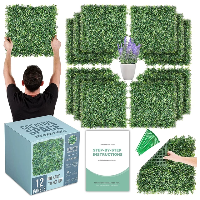 Artificial Grass Backdrop Decor Wall Panels, 20in x 20in, 12 Pack (Used) Artificial Grass Backdrop Decor Wall Panels, 20in x 20in, 12 Pack (Used)