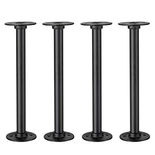 4 Pack Industrial Pipe Table Legs for Custom Vintage Tables