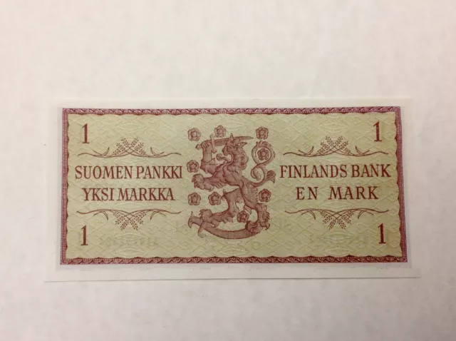 ~  Finland 1 Markkaa 1963 Suomen Pankki Unc Uncirculated - Free Us Shipping