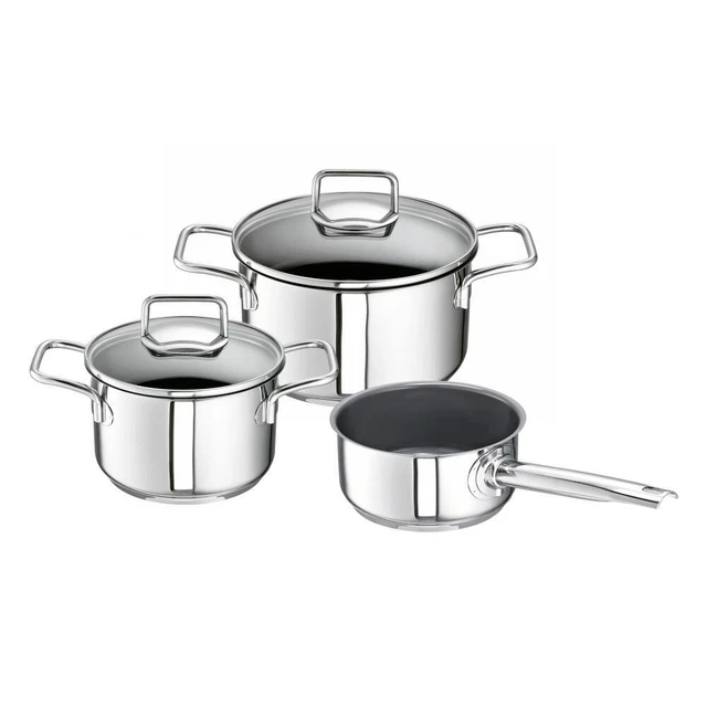 Schulte-Ufer Green Life Eco Power Set, Topfset, 3-tlg., Fleischtöpfe & Stieltopf