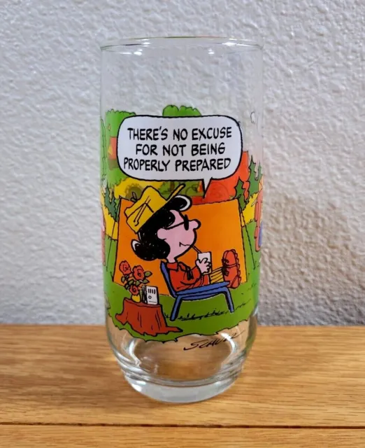 PEANUTS Charlie Brown "Camp Snoopy Collection" McDONALD's Promo Drinking Glass