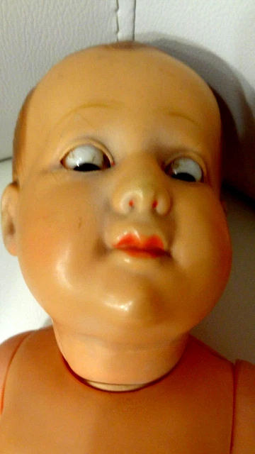 Poupon Baigneur Petitcollin Celluloïd 40cm, Années 1950, Yeux Dormeurs