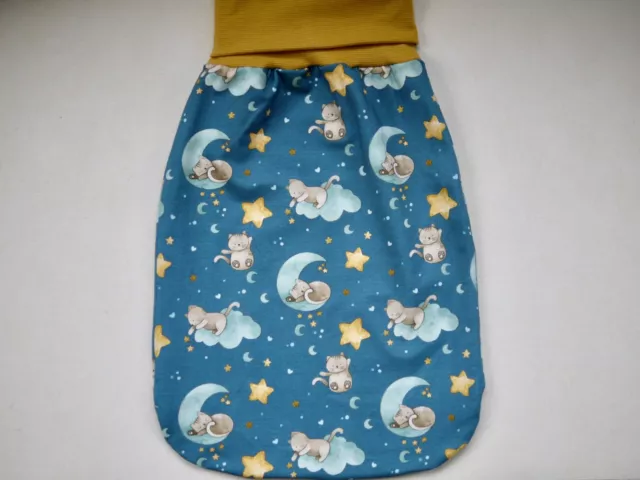 Forrado Jersey Baby-Pucksack Saco de Dormir Paseo Luna & Gatos 3