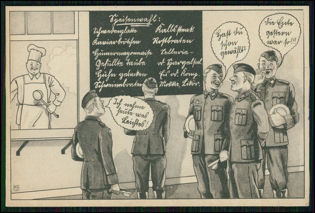 AK Soldiers Joke Caricature Franke Hamburg Feldpost 1940 Liegnitz run AK Soldiers Joke Caricature Franke Hamburg Feldpost 1940 Liegnitz run