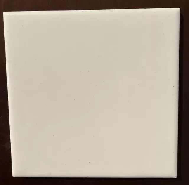 Vintage Ceramic Wall Tile 4.25” X 4.25”White Glossy
